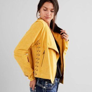 Faux Suede Moto Jacket